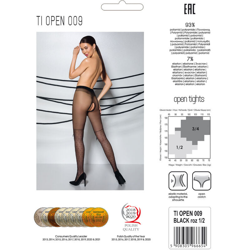 Tiopen 009 schwarze Strumpfhose 1/2 20 den