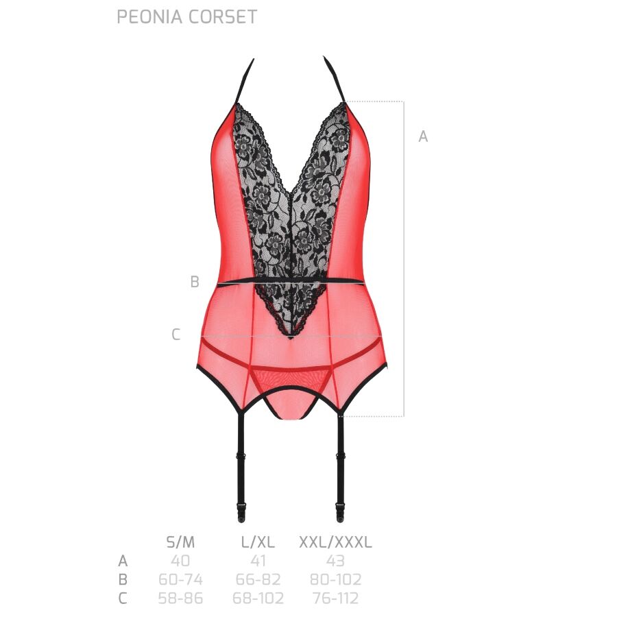 Peonia Korsett Erotic Line rot s/m