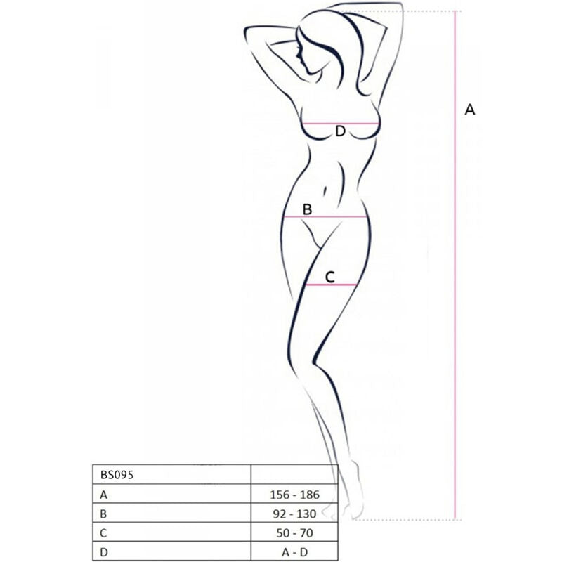 Bs095 Bodystocking rot Einheitsgröße