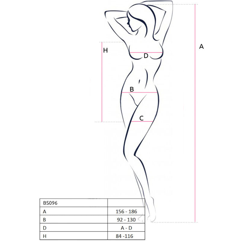 Bs096 Bodystocking schwarz Einheitsgröße