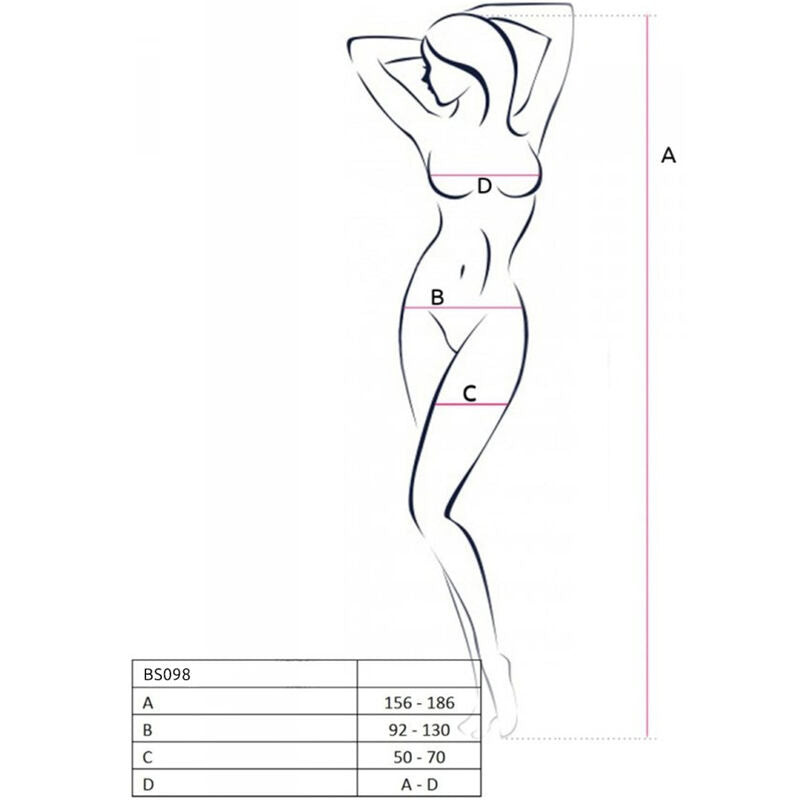 Bs098 Bodystocking schwarz Einheitsgröße