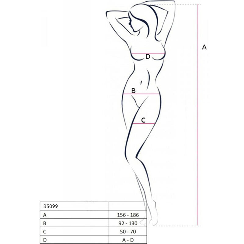 Bs099 Bodystocking Negro Talla Unica