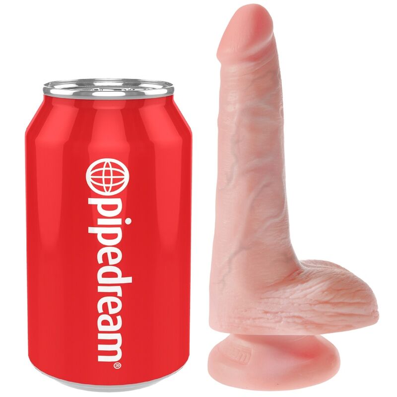 Realistischer Penis mit Hoden 13,5 cm hell