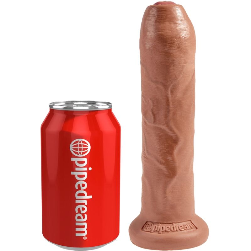 Realistischer unbeschnittener Penis 17,8 cm Karamell