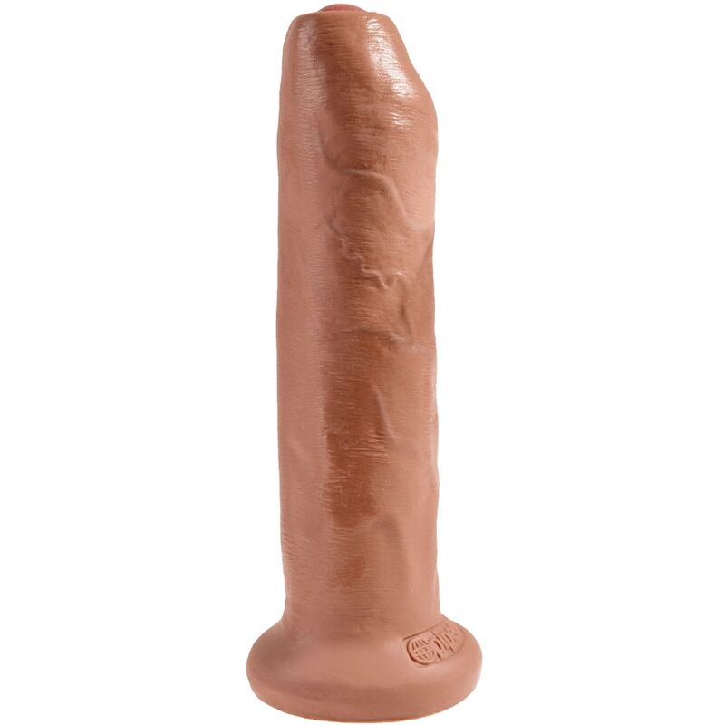 Realistischer unbeschnittener Penis 17,8 cm Karamell