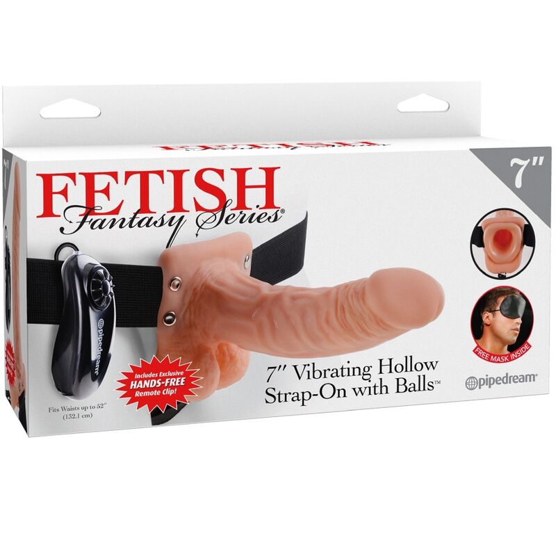 Verstellbarer Harness mit Fernbedienung, realistischer Penis mit Hoden, 17,8 cm