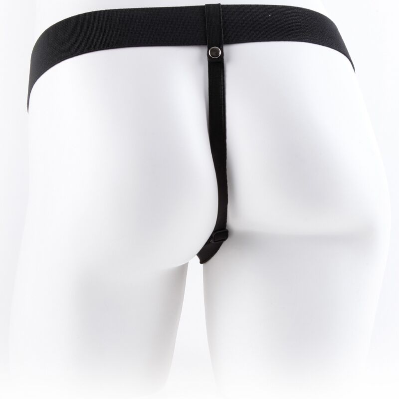 Verstellbarer Harness mit Fernbedienung, realistischer Penis mit Hoden, 17,8 cm