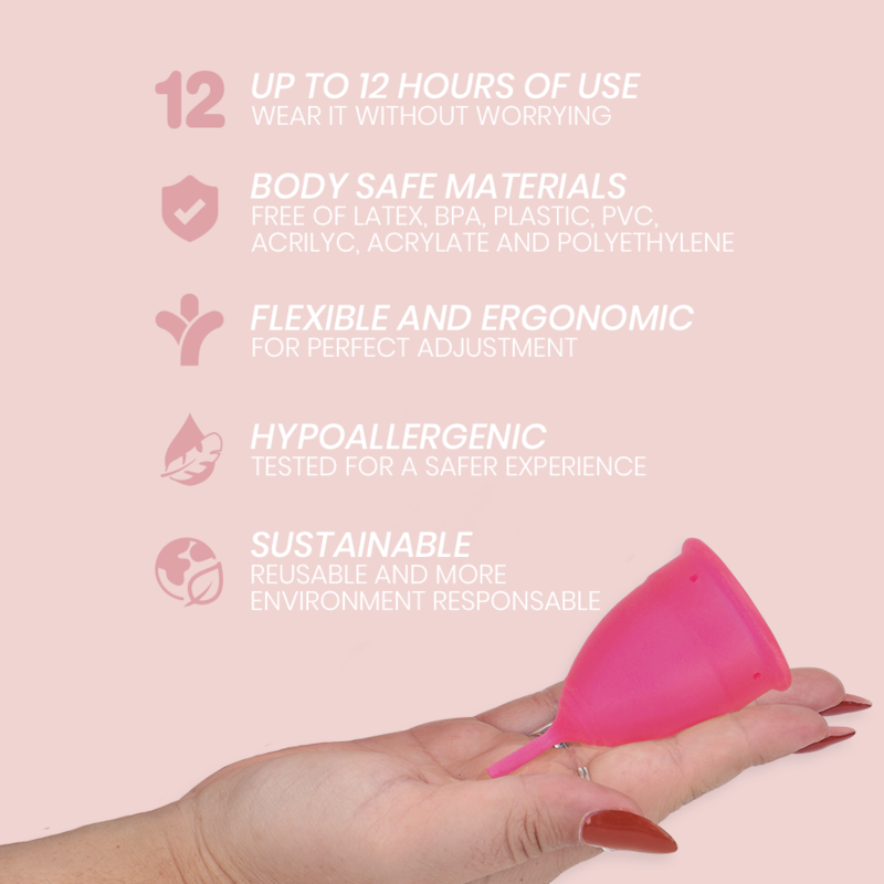 Menstruationstasse aus medizinischem Silikon – Größe L