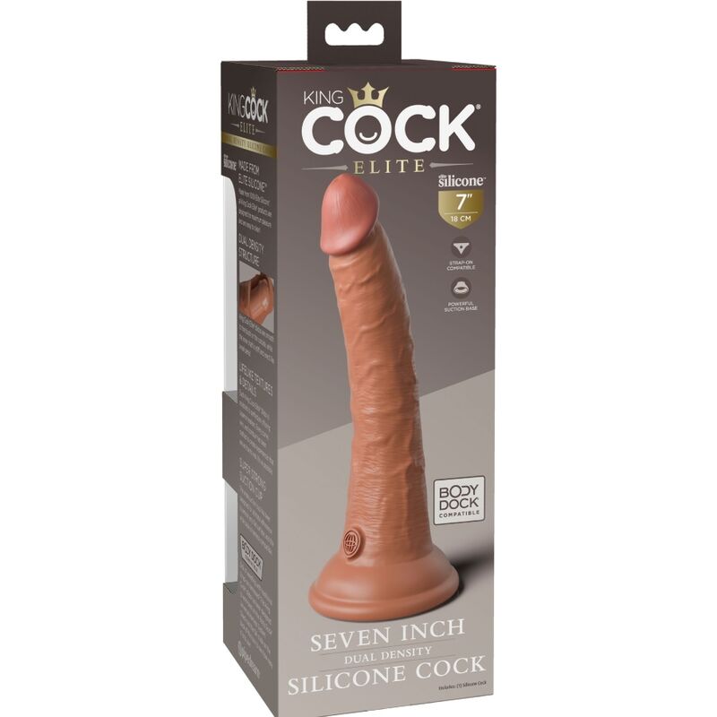 Elite Realistischer Silikondildo 17,8 cm Karamell