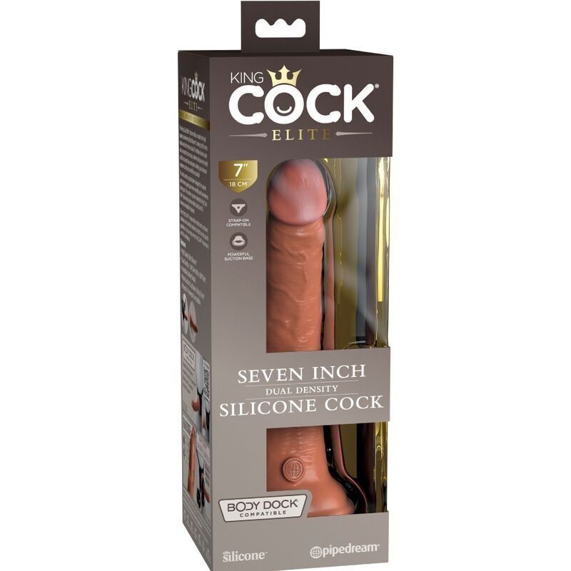 Elite Realistischer Silikondildo 17,8 cm Karamell
