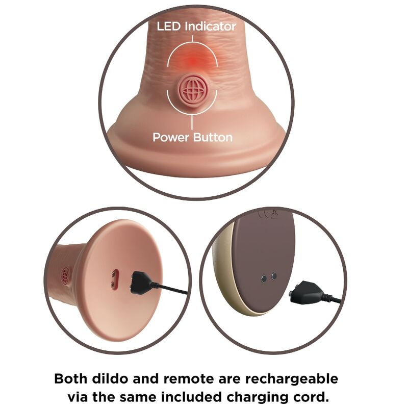 Elite Realistischer Dildo-Vibrator &amp; Fernbedienung Silikon 23cm