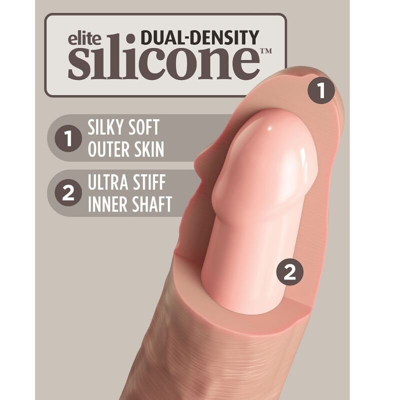Elite Realistischer Dildo-Vibrator &amp; Fernbedienung Silikon 23cm