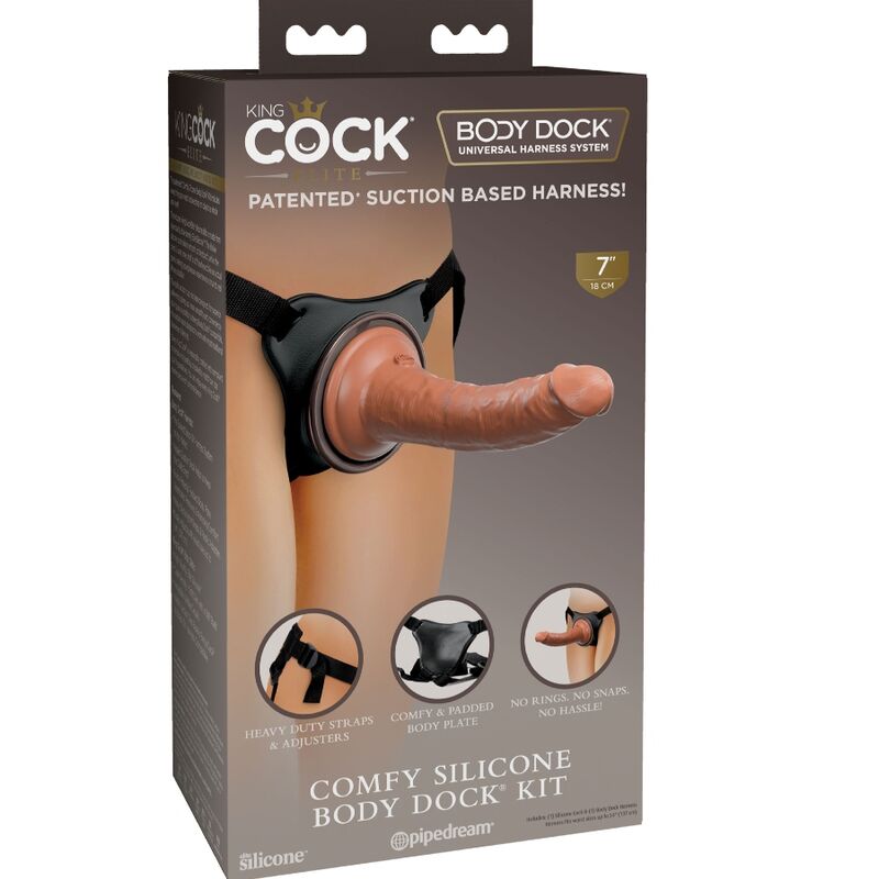 Elite Komfortabler verstellbarer Harness mit 7" Dildo
