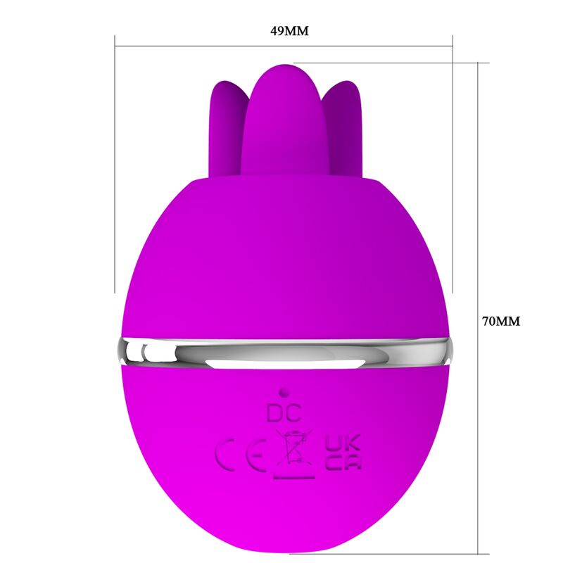 Lilafarbener runder Silikonvibrator „Gemini Ball“