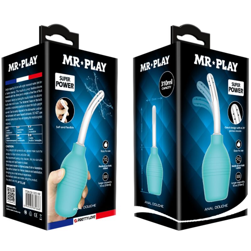 Blaue Gummidusche Birne anal