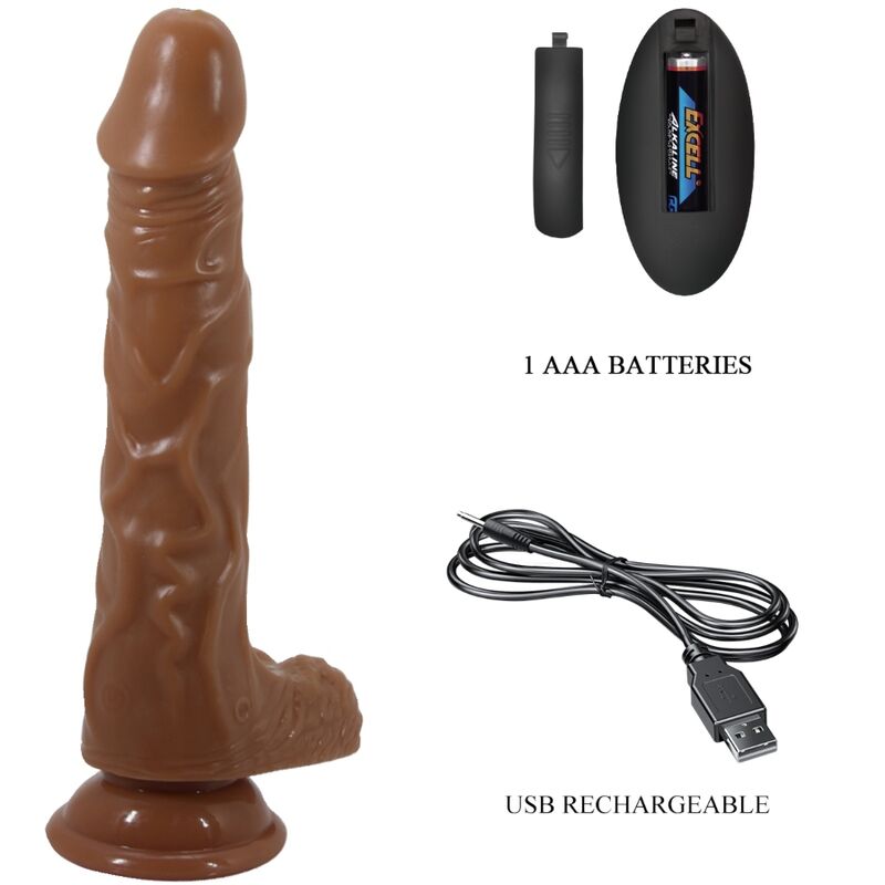 Bodach realistischer Vibrator mit Saugnapf-Fernbedienung