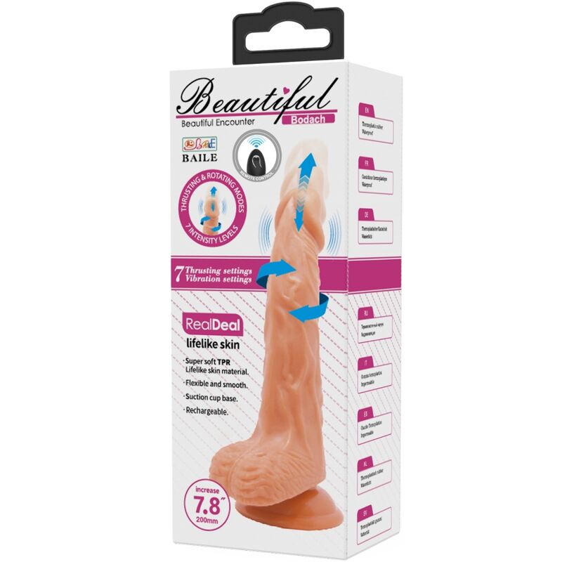 Bodach realistischer Vibrator mit Saugnapf-Fernbedienung