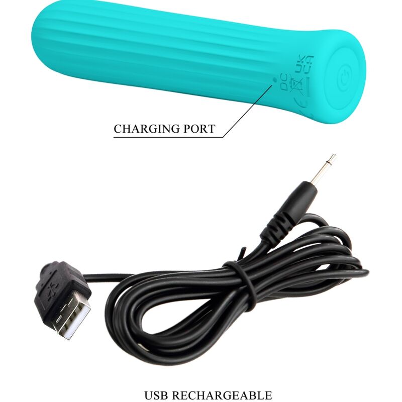 Weißer Vibrator-Stimulator blau