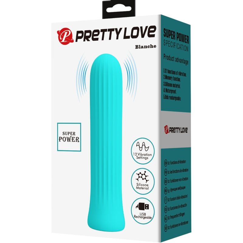 Weißer Vibrator-Stimulator blau