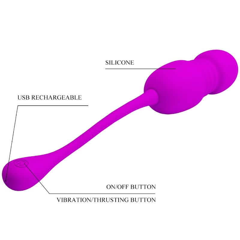 Callie Purple wiederaufladbares vibrierendes Ei