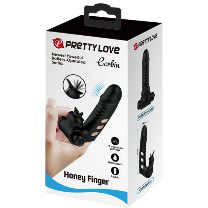 Corbin Schwarze Vibrator-Fingerabdeckung
