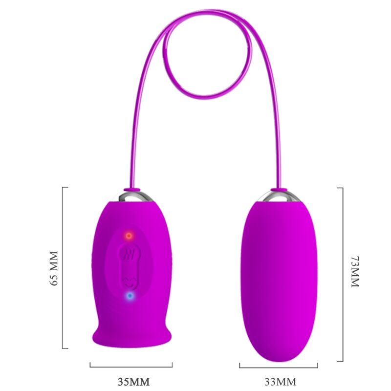 Lila Daisy Doppel-Ei-Vibrator zum Wiederaufladen