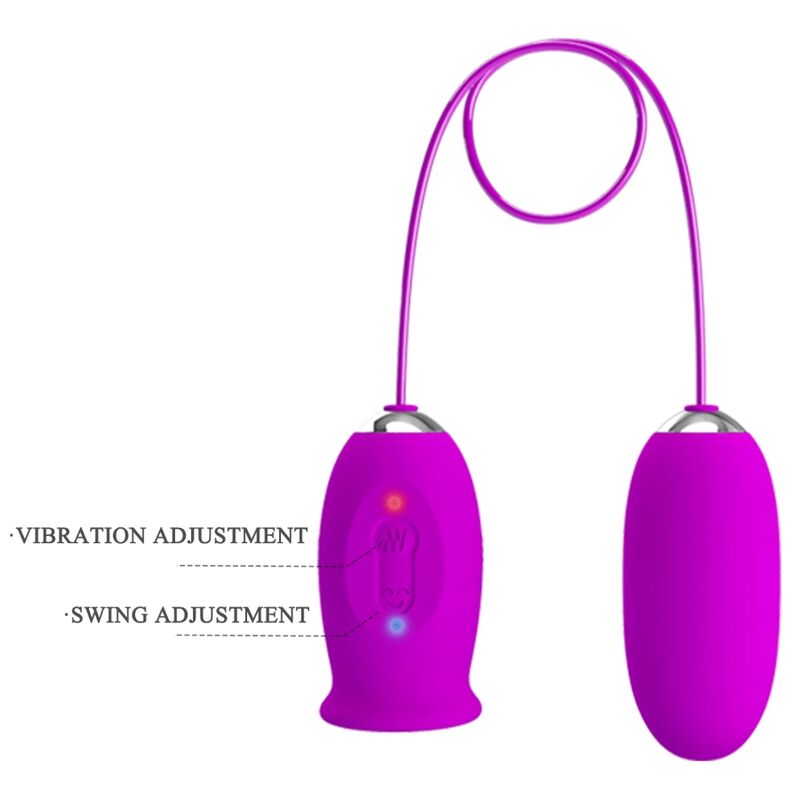 Lila Daisy Doppel-Ei-Vibrator zum Wiederaufladen