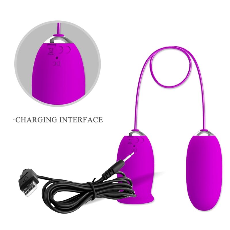 Lila Daisy Doppel-Ei-Vibrator zum Wiederaufladen