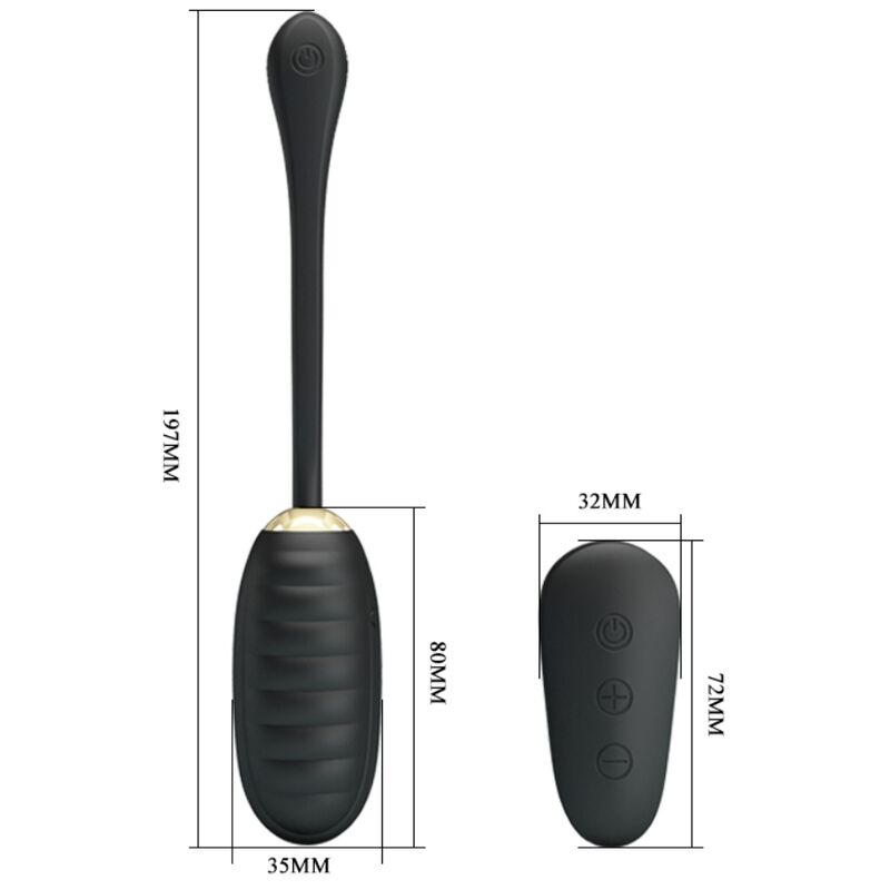 Doreen Luxury Wiederaufladbares Vibrierendes Ei Schwarz Fernbedienung