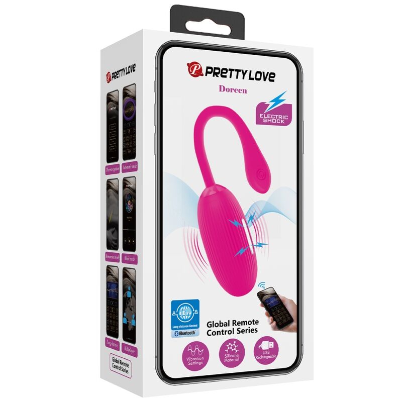 Doreen Magenta wiederaufladbares Vibro-Ei mit Fernbedienung