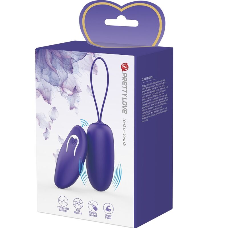 Selkie Youth Mini-Vibrationsei mit Fernbedienung, Lila