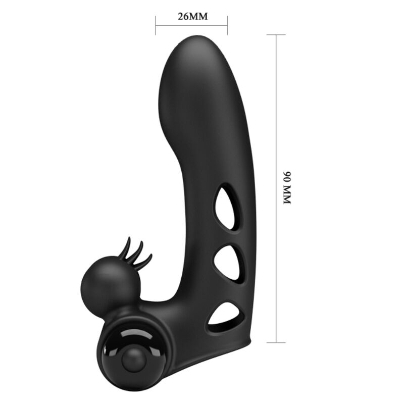 Orlando Schwarze Vibrator-Fingerabdeckung