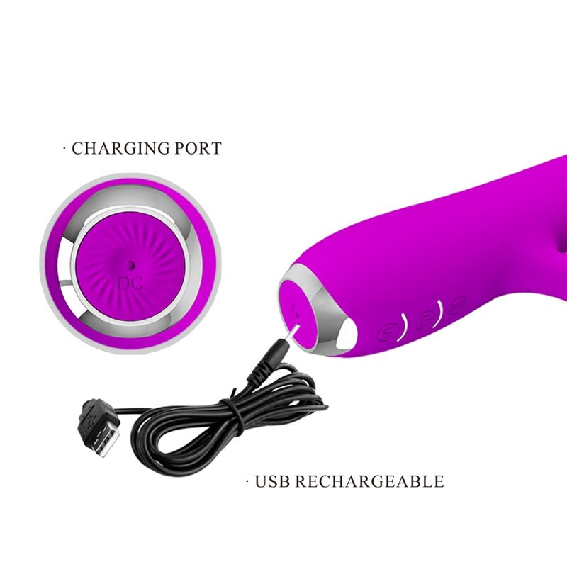 Rachel Wiederaufladbarer Vibrator mit Saugnapf Lila
