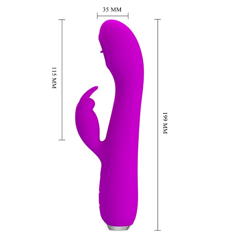 Rachel Wiederaufladbarer Vibrator mit Saugnapf Lila