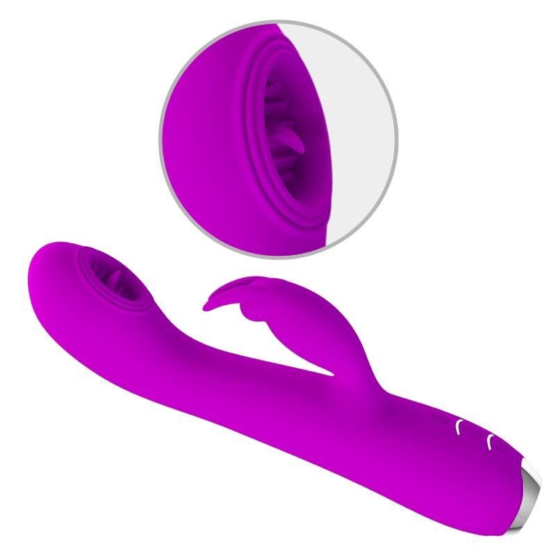 Rachel Wiederaufladbarer Vibrator mit Saugnapf Lila