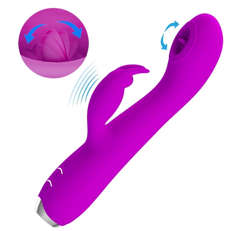 Rachel Wiederaufladbarer Vibrator mit Saugnapf Lila