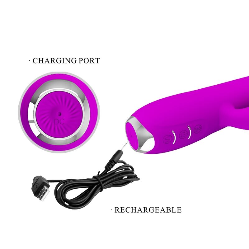 Lila wiederaufladbarer Saugvibrator Regina