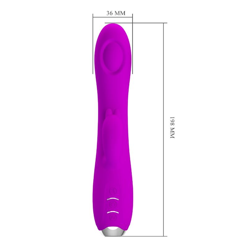Lila wiederaufladbarer Saugvibrator Regina