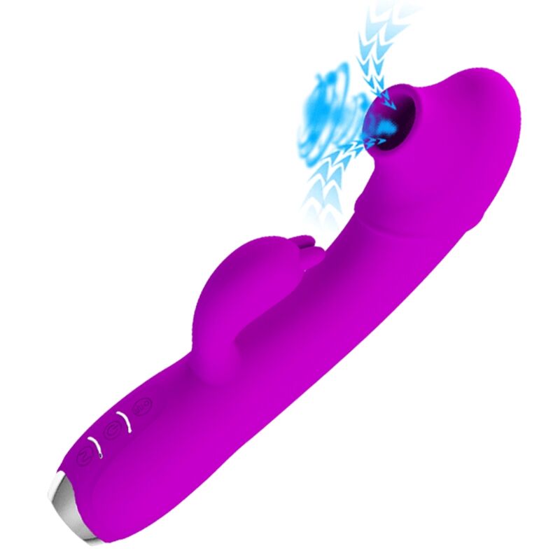 Lila wiederaufladbarer Saugvibrator Regina