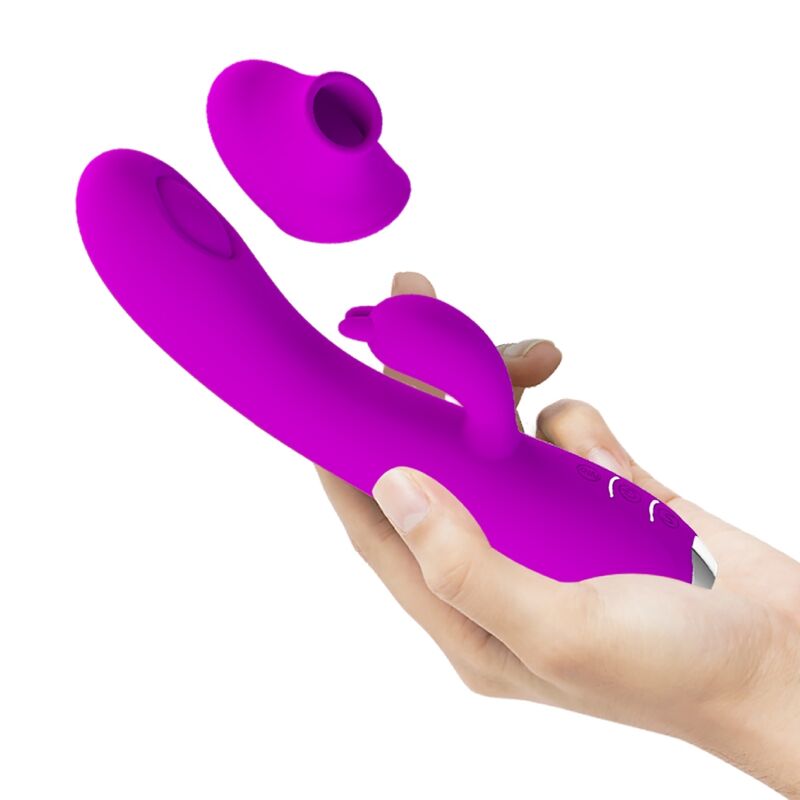 Lila wiederaufladbarer Saugvibrator Regina