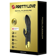 Luxuriöser wiederaufladbarer, schwarz vergoldeter Vibrator