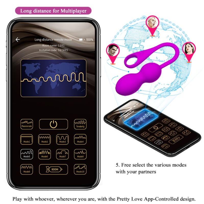 Elvira Lila wiederaufladbare vibrierende Kugeln