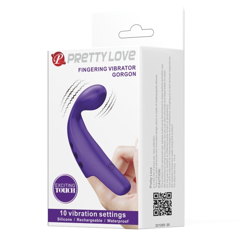 Lila Gorgon wiederaufladbarer Fingervibrator