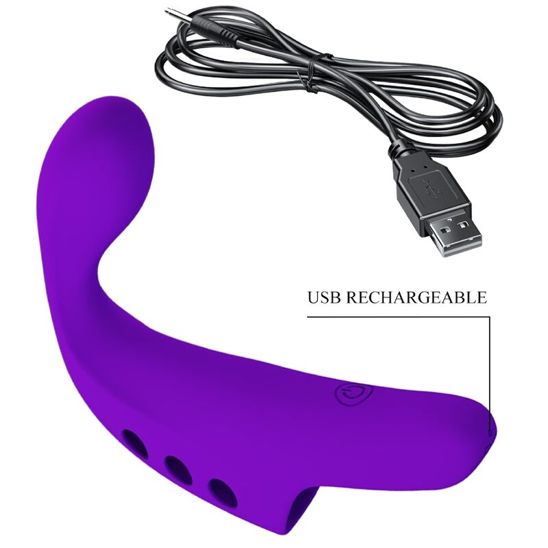 Lila Gorgon wiederaufladbarer Fingervibrator