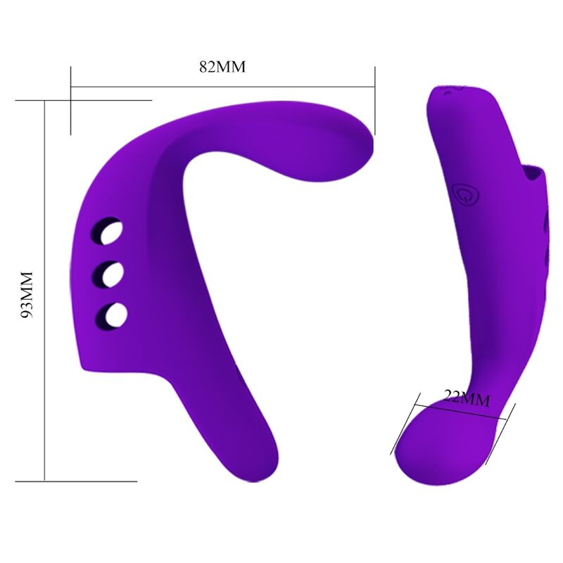 Lila Gorgon wiederaufladbarer Fingervibrator