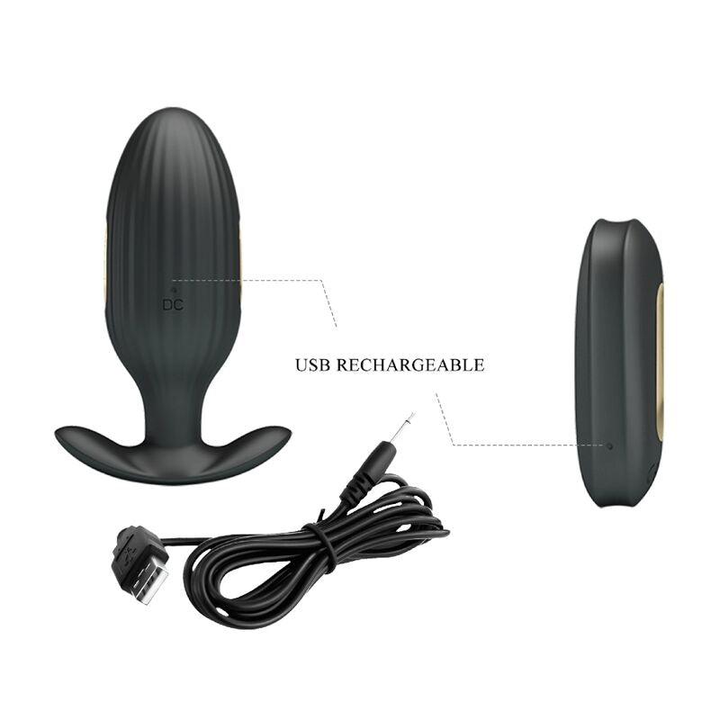 Kelly Plug wiederaufladbarer Analvibrator schwarz