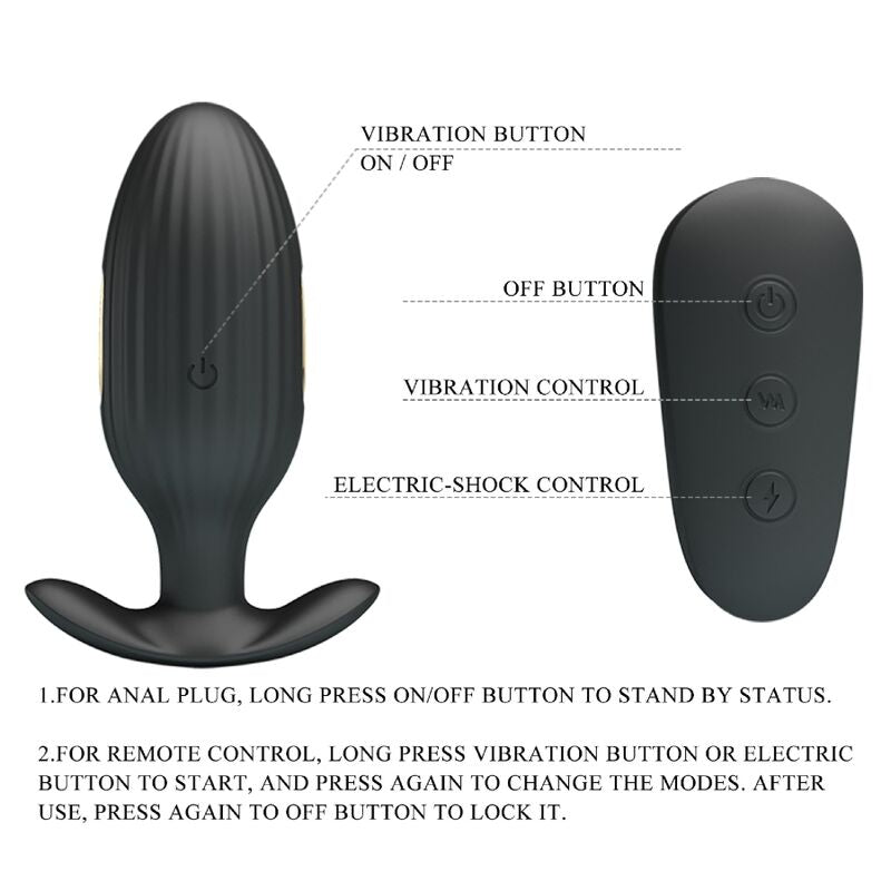 Kelly Plug wiederaufladbarer Analvibrator schwarz