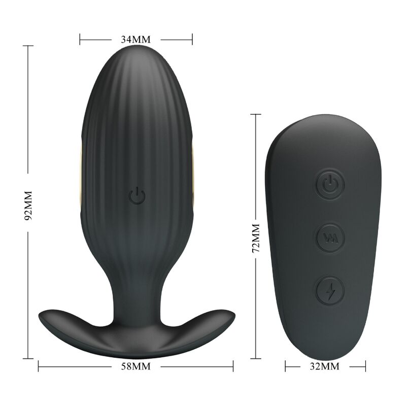 Kelly Plug wiederaufladbarer Analvibrator schwarz