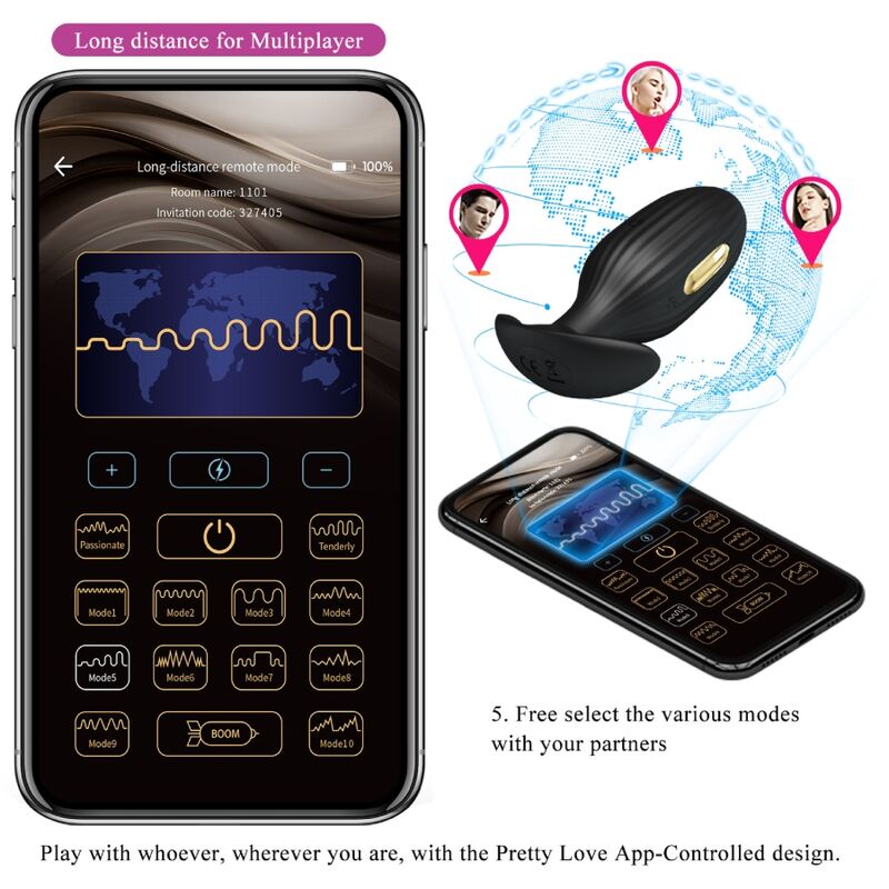 Jefferson Black App-gesteuerter Analplug