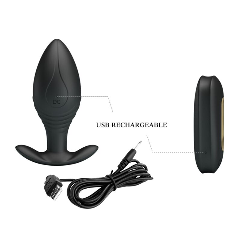 Regina Analplug wiederaufladbarer Vibrator schwarz